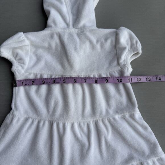 VTG Y2K Polo Ralph Lauren Tiered Terry Hooded Cover Up Dress Button Girls 24 mos - Picture 4 of 7